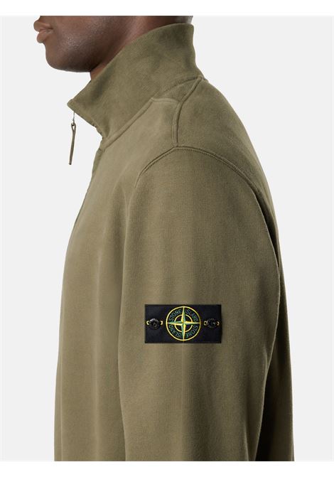 polo half zip uomo verde militare STONE ISLAND | K2S15 6100068 S0A20V0054